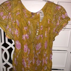 Free People floral print floral top